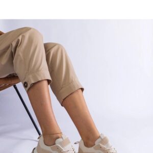 Beżowe sneakersy na grubszej podeszwie Guerrera - Solea