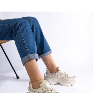 Beżowe sneakersy sportowe damskie Ivett - Solea