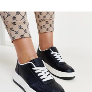 Czarne sneakersy na platformie Cvita - Solea