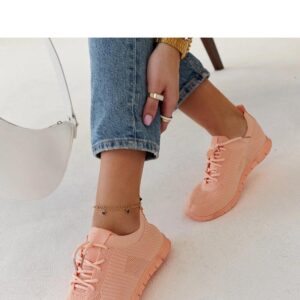 Różowe materiałowe sneakersy Erminio - Solea