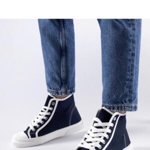 Granatowe wysokie trampki Pozzuolo - Solea