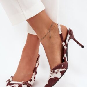 Szpilki Model Ravira QQ-201 White/Brown - Step in style