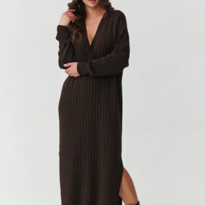 Sukienka Model S161 Czekolada - Makadamia