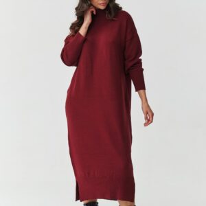 Sukienka Model S166 Bordo - Makadamia