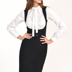 Sukienka Czarna sukienka z guzikami S183 Black - Nife