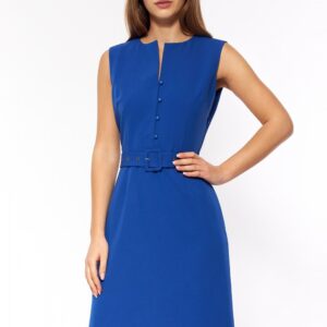 Sukienka Chabrowa elegancka sukienka bez rękawów S200 Chaber - Nife
